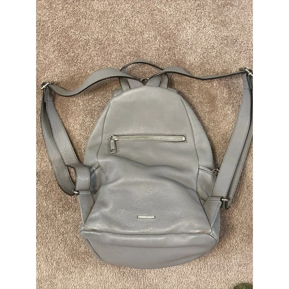 Rebecca Minkoff Julian Backpack  Grey  Pebbled‎ Leather Medium Bag